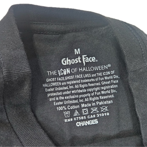 Ghost Face Shirt Mens Medium Horror Movie Scream Graphic Tee Halloween Film Club - Picture 4 of 6